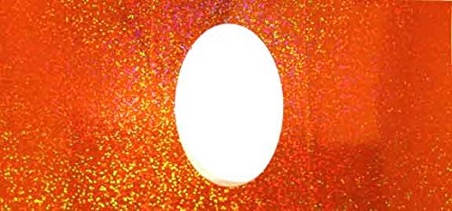 Tophobby 10 Passepartoutkarten Hologramm - ovaler Ausschnitt - 3-Fach versch.Farben (orange) von Tophobby