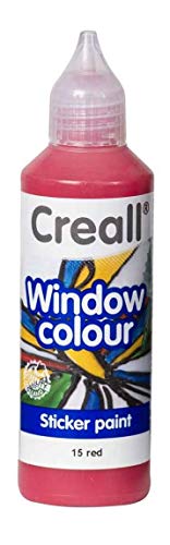 Tophobby Fensterfarbe 80 ml Acryl Glänzend ROT Fenstermalfarbe von Tophobby