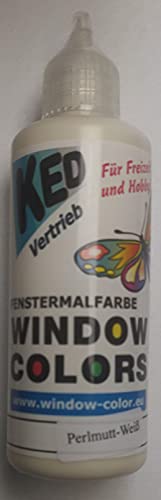 Tophobby Window-Color-Premiumfarbe Fensterfarben frei wählbar auch Konturenfarbe (PERLWEISS) von Tophobby