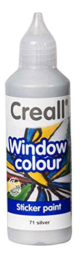 Tophobby Fensterfarbe 80 ml SILBER Glow in the Dark Enkaustik Fenstermalfarbe von Tophobby