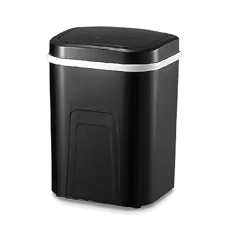 TopHomer Automatischer Sensor Mülleimer 15L Bewegungssensor-Mülleimer Mülleimer Automatisch mit Sensor Deckel Berührungsloser Mülleimer für Küche Schlafzimmer Bad (Schwarz) von TopHomer