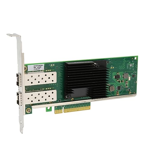 Topiky 10 Gb SFP+ PCIE Netzwerkkarten NIC, Dual SFP X710BM2 Chip, Konvergenter Ethernet Netzwerkadapter, Ethernet LAN Karte mit 4 LED Anzeigen für 10 Gigabit Ethernet Übertragung von Topiky