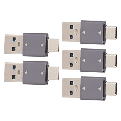 10-Gbit/s-Übertragungs-USB3.1-auf-Typ-C-Adapter, Plug-and-Play, Tragbar, Kompakt, Aluminiumlegierung, USB-Stecker auf Typ-C-Stecker-Adapter für von Topiky