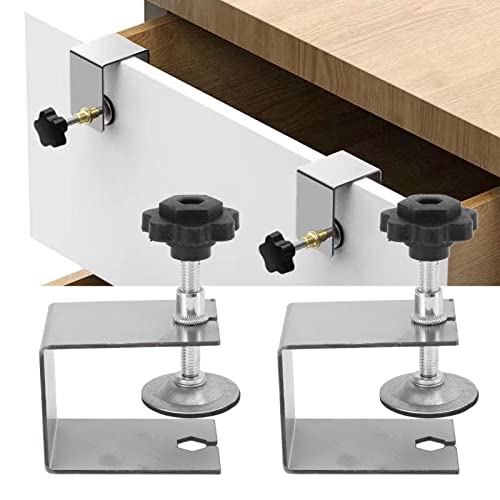 2 Stück Schublade Vordere Installation Befestigungs Klemme, Schrank Hardware Jig Universal C-Klemme, Schublade Vordere Montage Clips für Holz Bearbeitung, Flexible Bohrloch von Topiky