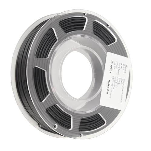 Topiky 3D-Drucker-Filament, 1,75 mm, Elektrisch Leitfähiges PLA, 3D Drucker Filament für Hohe Geschwindigkeit 20–50 Mm/s, 326 Gramm von Topiky