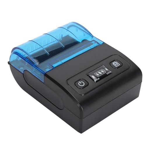 58 mm Thermo Belegdrucker, Tragbarer Thermodrucker, Mobiler Bluetooth Thermodrucker mit Unterstützung Mehrerer Sprachen, 1500 mAh Akku von Topiky