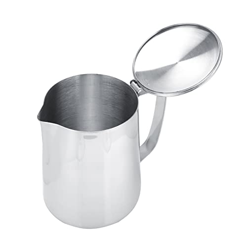 Edelstahl-Milchaufschäumkanne -Dämpfkrug Milchkanne Tasse für Cappuccino oder Latte Art (1500 ml) von Topiky