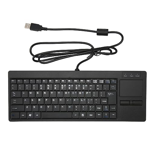 Industrietastatur, Kabelgebundene Tastatur mit Touchpad, Unterstützt Grundlegende Gesten, X Scherenfuß, für Industrie, Boot, Fertigung (USB-Schnittstelle mit HUB-Funktion) von Topiky