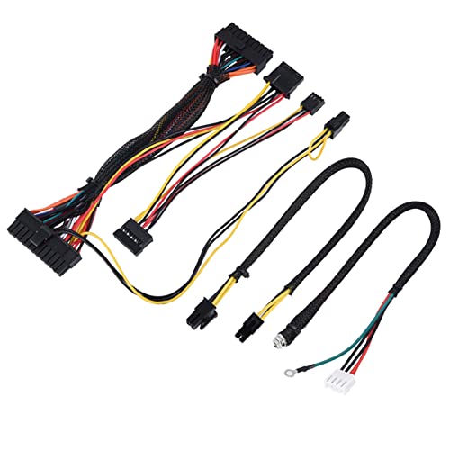 Topiky PC-Netzteilmodul, PC-Netzteil DC-12-V-Eingang, 300-W-Computer-Netzteilmodul mit 24-Pin-Anschluss/AUX/SATA-Kabel für -ITX- und 1-U-Gehäuse von Topiky