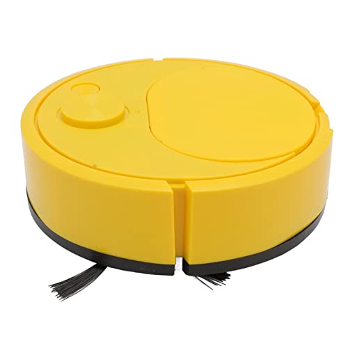 Roboter Staubsauger, USB Lade Mini Smart Kehrroboter, Wischroboter Staubsauger für Holzböden, Fliesen, Teppiche (Yellow) von Topiky