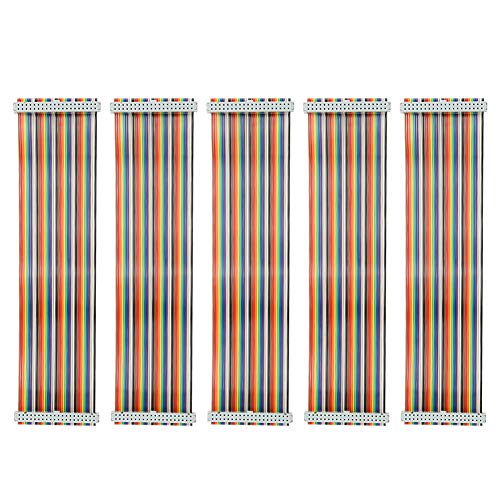 T opiky 5-teiliges GPIO-Kabel für 40-polige Flachband-Kabelleitung Computerzubehör 20 cm(Frau zu Frau) von Topiky