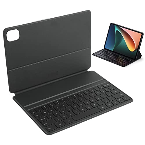 Tastaturhülle für Mi Pad 5 5 Pro, 2 in 1 Kabellose Tastaturhülle, Tablet Magnetic Keyboard Ersatz für Mi Pad 5 5 Pro 63 Tasten, PU Leder, Schwarz von Topiky