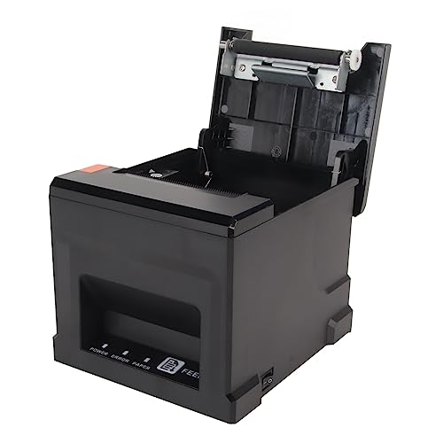 Thermo POS Drucker, USB Ethernet BT Schnittstelle, Hochgeschwindigkeitsdruck, 80 mm USB Thermo Belegdrucker mit Automatischer Schneidevorrichtung für Gewerbliche (EU-Stecker) von Topiky