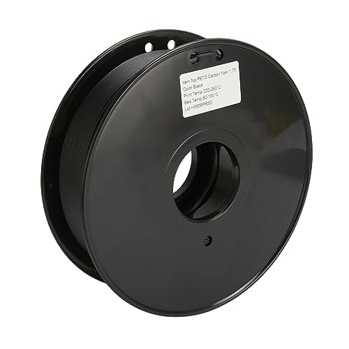 Topiky 1,75 Mm Kohlefaser PETG Filament, Verbessertes Schwarzes PETG CF 3D Druckerfilament, 3D Druckerfilament für FDM 3D Drucker, Hohe Festigkeit von Topiky