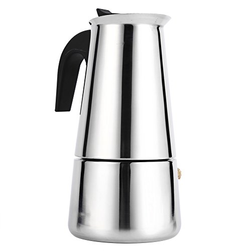 Topiky 100 ml / 200 ml / 300 ml / 450 ml Edelstahl Moka Pot Espresso Kaffeemaschine Herd für Büro, Zuhause, Restaurant, Café verwenden(300ml) von Topiky
