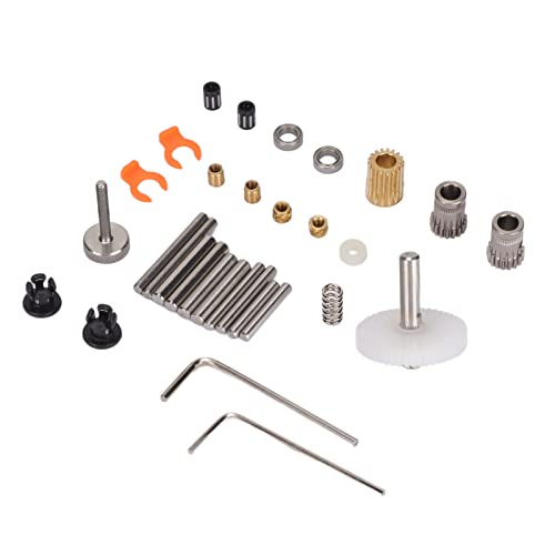 Topiky 3D-Drucker-Zubehör-Kit Double Pulley 3D-Drucker-Extruder-Kit Double Concave Gear Design Stable Feed Metal Extruder Kit für Ender 3, für CR10, für CR10S, für Tevo, für von Topiky