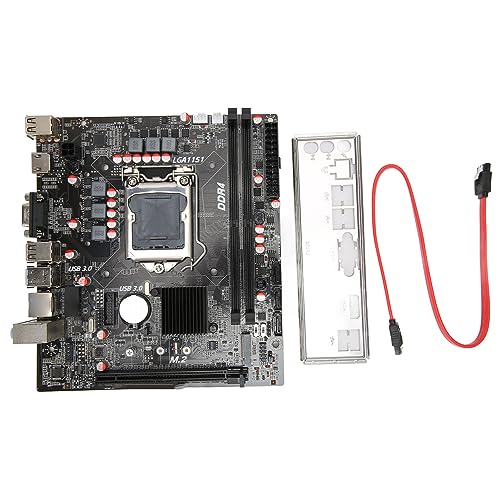 Topiky B250B4 LGA1151 Motherboard, Micro ATX Gaming Motherboard für 6 7 8 9 Generation Core I3 I5 I7, für Celeron, für Pentium Prozessoren, Dual Channel DDR4 Motherboard von Topiky