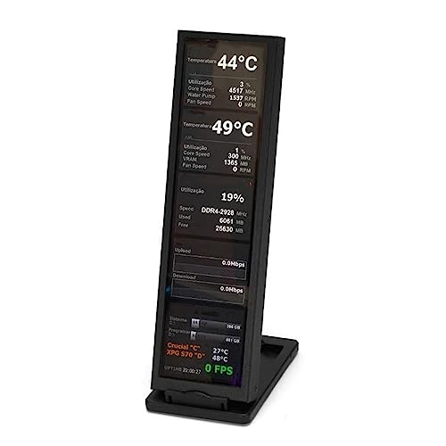 Topiky Computer-Temperaturmonitor mit 8,8-Zoll-Touch-Display, CPU-GPU-SSD-Datentemperaturmonitor für AIDA64, IPS-USB-C-Bildschirm, PC-Sensorpanel-Display für Raspberry Pi, Linux, Win (Schwarz)… von Topiky