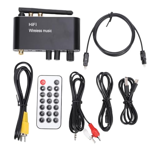 Topiky Digital Analog Audio Konverter mit Bluetooth 5.1 Empfänger, Analog Digital Audio Konverter, Optischer Koaxialer USB Eingang Zum AUX Ausgang Digital Sound Konverter für Home von Topiky