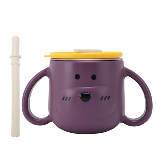 Topiky Doppelwandige, Isolierte Edelstahlbecher für Kleinkinder mit Strohhalmen und Deckel, Doppelwandiger, Vakuumisolierter Becher mit Zwei Griffen, Niedlicher Baby Isolierbecher Topiky Doppelwandige, Isolierte Edelstahlbecher für Kleinkinder mit Strohhalmen und Deckel, Doppelwandiger, Vakuumisolierter Becher mit Zwei Griffen, Niedlicher Baby Isolierbecher von Topiky