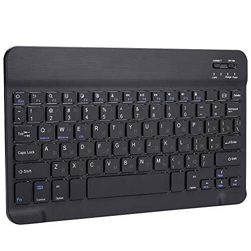 Topiky Drahtlose russische Tastatur, tragbare ultraflache BT 80-Tasten-Multimedia-Ergonomie-Tastatur für Desktop-Tablet-PCs für Mobiltelefone von Topiky