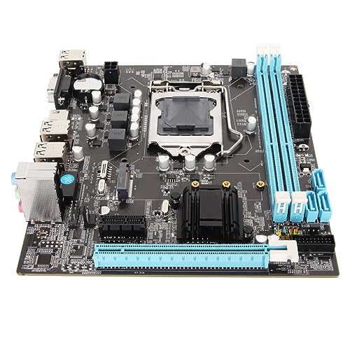 Topiky H61 LGA1155 Motherboard, DDR3 Micro ATX Computer Motherboard für LGA1155 Sockel I3 I5 I7, Gaming Motherboard für Pentium für Celeron Serie CPU, M.2 NVMe NGFF von Topiky