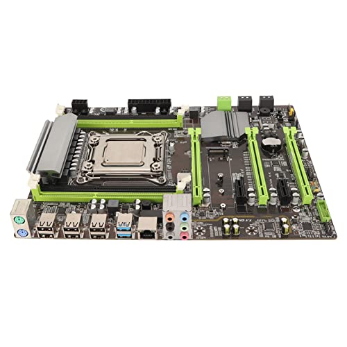 Topiky LGA 2011 Motherboard, X79T Motherboard E5 2630V2 CPU 4 Kanäle DDR3 Desktop Motherboard für PC mit NVME M.2, 2xSATA3.0, 4xSATA2.0, PCIe X16 GPU Slot, I O Schnittstelle von Topiky