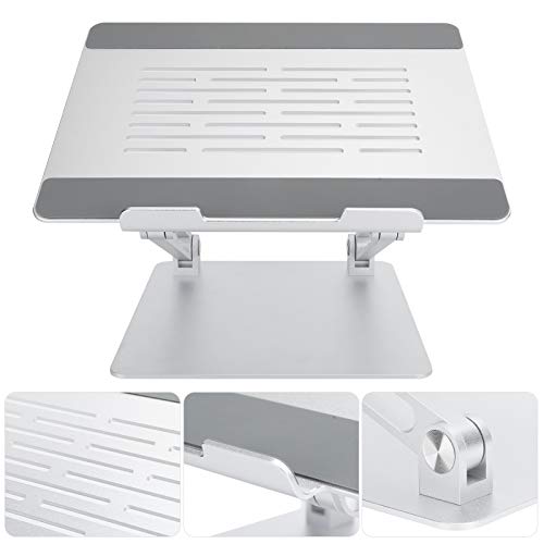 Topiky Laptop-Notebook-Ständerhalter, Ergonomisch Verstellbarer Laptop-Ständer Computer-Kühlregal Wärmefreisetzungsverstellbarer Notebook-Halter Zubehör (Silber) von Topiky