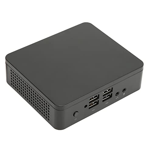 Topiky Lüfterloser PC, 4 GB RAM, 64 GB SSD, 4K HD VGA Ausgang, Gigabit USB3.0 Computer für Win10 Office Display, Gehäuse aus Aluminiumlegierung von Topiky