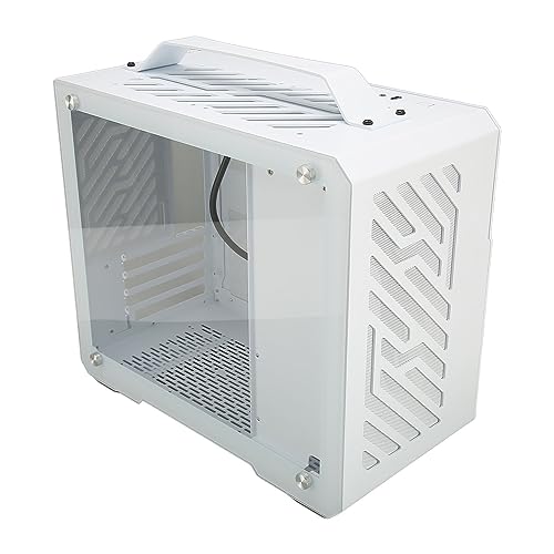 Topiky Mid-Tower ATX-PC-Gehäuse, ATX-Tower-Gaming-Computergehäuse aus Gehärtetem Glas, Seite Transparent, M ATX INTX-Motherboard-Gehäuse, Obere I/O-Peripherieschnittstelle von Topiky