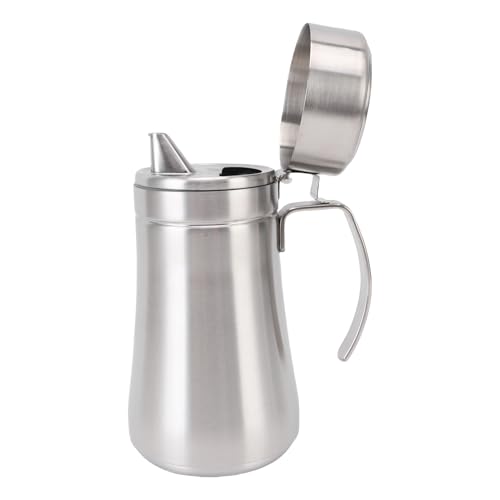 Topiky Olivenölspenderflasche, Edelstahl Olivenölspender Flasche, Essig Können Topf -Leckdosenölbehälter mit Deckel, Ölbehälter mit Deckel für Küchenkochen BBQ (500ML) von Topiky