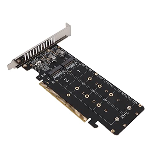 Topiky PCIE X16 auf M.2 M Key Erweiterungskarte, M.2 PCIE Adapter für PCIE NVMe SSD mit Erweitertem Kühlkörper, NVMEx4 SSD 2U Server RAID Array Erweiterungskarte mit LED-Anzeige Topiky PCIE X16 auf M.2 M Key Erweiterungskarte, M.2 PCIE Adapter für PCIE NVMe SSD mit Erweitertem Kühlkörper, NVMEx4 SSD 2U Server RAID Array Erweiterungskarte mit LED-Anzeige von Topiky