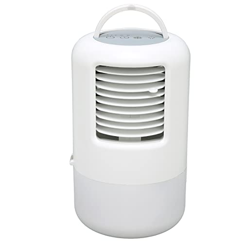Topiky Tragbare Klimaanlage, Desktop-Luftkühler mit 3 Windgeschwindigkeiten, 7-Farben-Nachtlichter, 500-ml-Verdunstungsluftbefeuchter mit Timing-Funktion, von Topiky