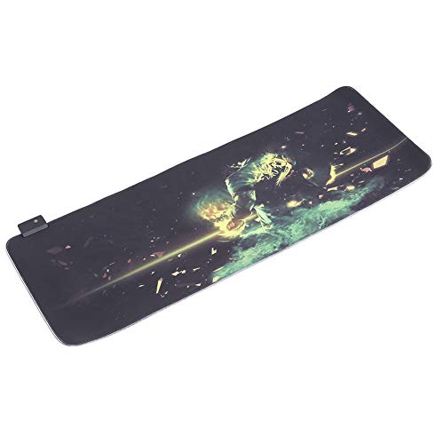 Topiky Unbekannt RGB Gaming Mouse Pad, rutschfeste Computermäusematte, RGB Bunte LED Mousepad Beleuchtung USB Wired Keyboard Mat für PC Laptop Gaming Mouse von Topiky