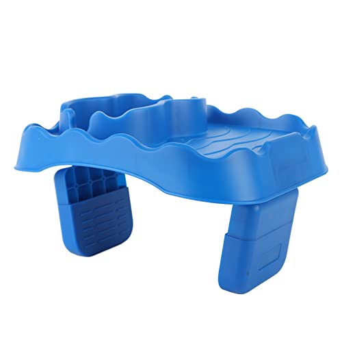 Topiky Whirlpool Tischablage mit Abflusslöchern, Beistelltisch für Whirlpools, Rutschfester Getränkehalter mit 2 Getränkehaltern, Verstellbarer Spa Getränkehalter, Badewannen (Blue) von Topiky