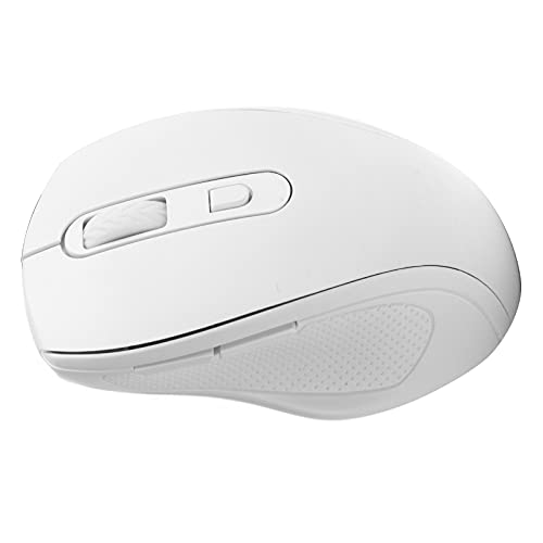 Tragbare Kabellose Maus, 2,4 G Office/Gaming Ergonomische Mäuse, 1600 DPI, 6 Tasten Optische Mäuse für Mobile Mäuse mit USB-Empfänger für Notebook-Desktop-Computer (Weiss) von Topiky