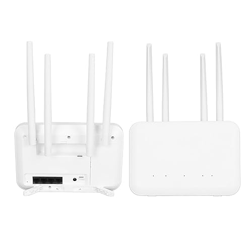 WiFi 4G LTE Modem Router mit Nano SIM Kartensteckplatz, 300 Mbit/s WiFi Wireless Mobile WiFi Hotspot Router mit 4 Externen Antennen, für Europa Asien Afrika (EU-Stecker) von Topiky