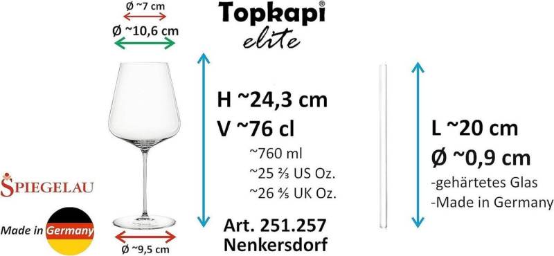 Topkapi elite Cocktailglas Topkapi elite Aperol Spritz Glas 9 teilig Junkernhees, Kristallglas von Topkapi elite
