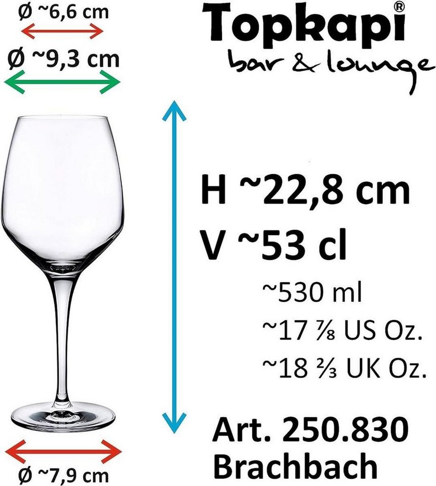 Topkapi elite Cocktailglas Topkapi elite Aperol Spritz Glas Brachbach XL 6er Set, Kristallglas von Topkapi elite