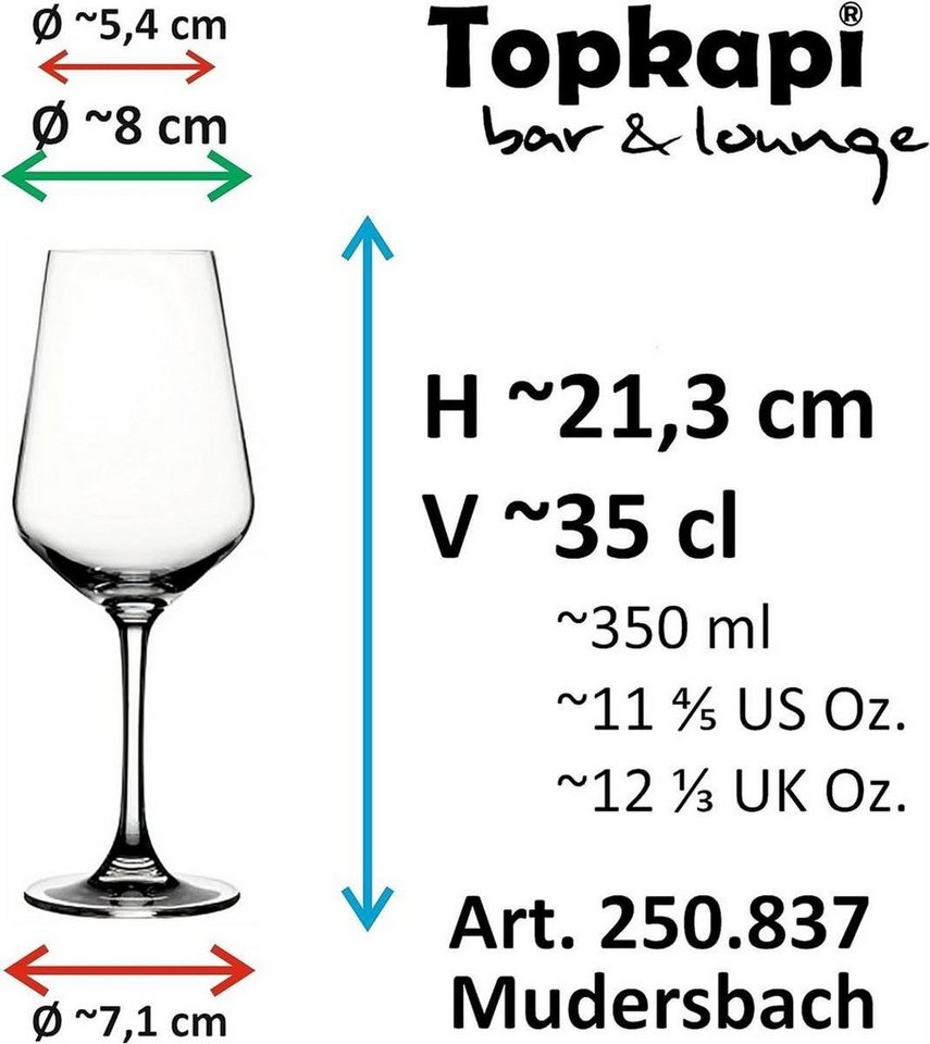 Topkapi elite Cocktailglas Topkapi elite Aperol Spritz Glas Mudersbach 6er Set, Kristallglas von Topkapi elite