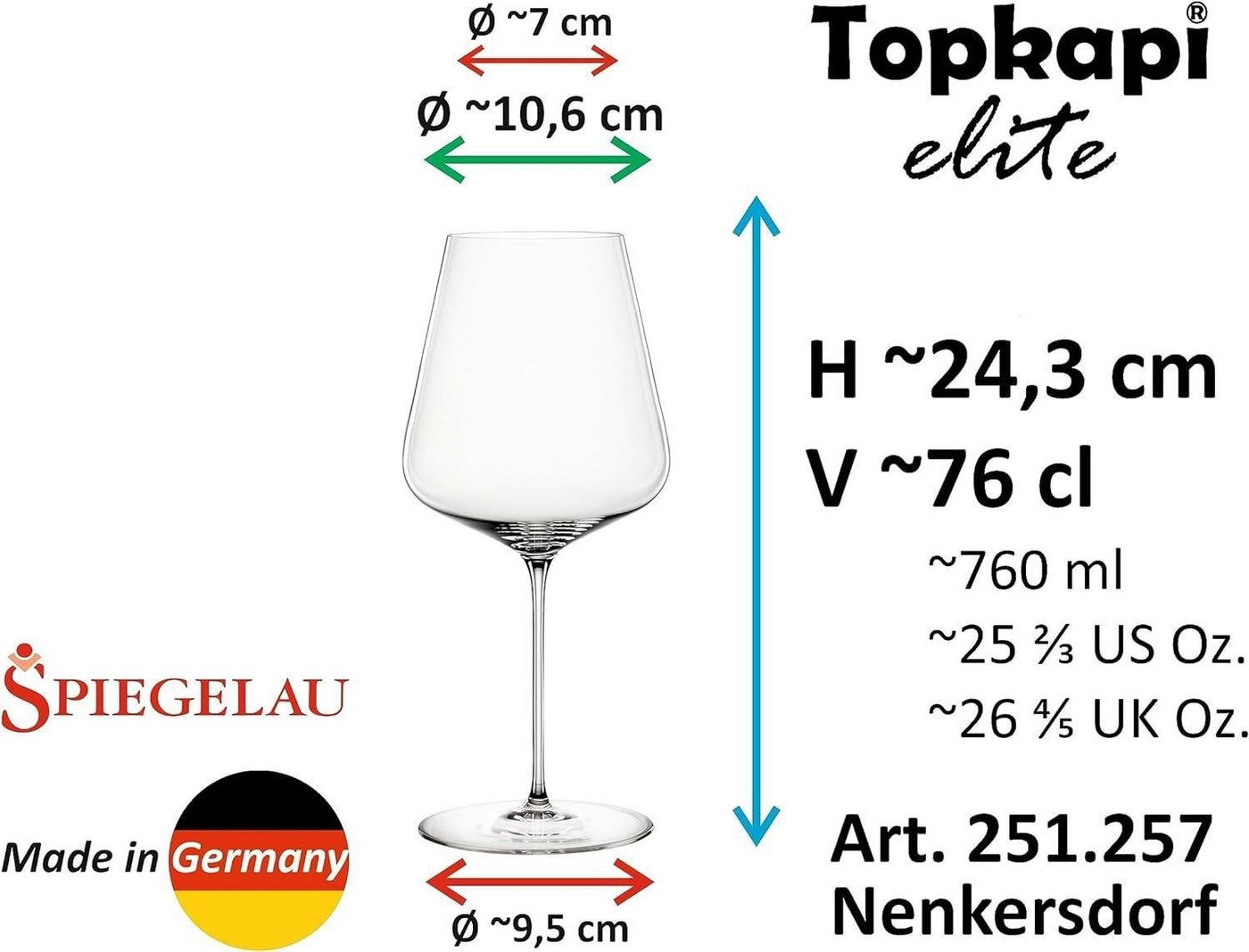 Topkapi elite Cocktailglas Topkapi elite Aperol Spritz Glas Nenkersdorf I 2 Stück, Kristallglas von Topkapi elite