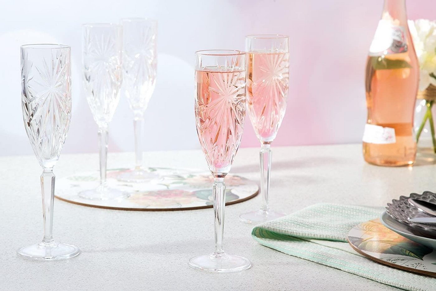 Topkapi elite Sektglas Topkapi elite Champagnergläser Oasis 6 Stück, Kristallglas von Topkapi elite
