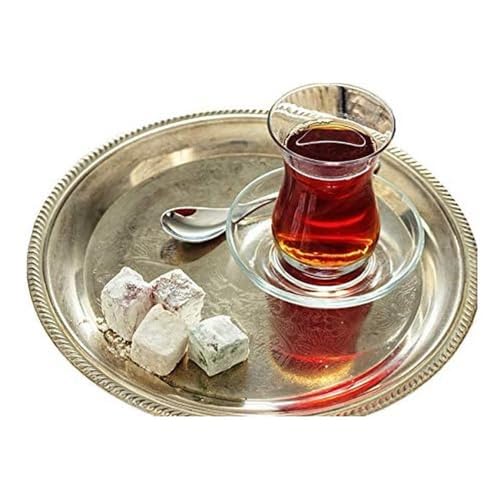 Topkapi - 18-tlg Türkisches Tee-Set Ajda-Sultan, 6 Teegläser, 6 Untersetzer, 6 Teelöffel, Komplett-Set von Topkapi