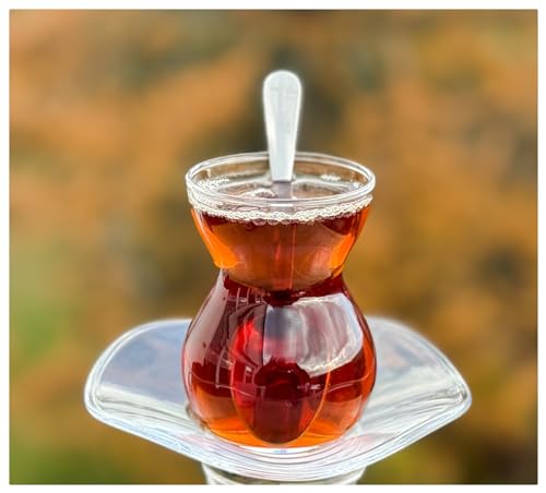 Topkapi - 18-tlg Türkisches Tee-Set Lina-Sultan, 6 Teegläser, 6 Untersetzer, 6 Teelöffel, Komplett-Set von Topkapi