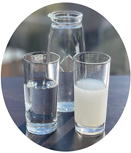 Topkapi 200.365-3-tlg Gedeck-Set aus Glas für Raki/Ouzo “Galata”, 2 Original Raki Ouzo Gläser und eine Karaffe von Topkapi
