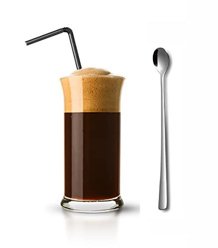 Topkapi 250.620-4-teiliges Gläser Set “Monaco“ mit 2 Gläser für Frappe, Milchshake, Cocktail, Eiskaffee + 2 Langstiel-Löffel Topkapi 250.620-4-teiliges Gläser Set “Monaco“ mit 2 Gläser für Frappe, Milchshake, Cocktail, Eiskaffee + 2 Langstiel-Löffel von Topkapi