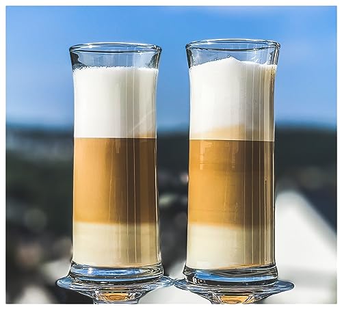 Topkapi 250.622-2-tlg Eiskaffee Gläser Verano │ Milchkaffee Gläser, Milchshake Gläser, Frappe Gläser, Latte Macchiato Gläser │ 300 ml │ H 15,7 cm, Transparent von Topkapi