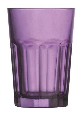 Topkapi 250.882 Longdrink – 6 Stück Miami Beach Lila Glas-Set XL-Gläser (36 cl) für Cocktail, Longdrink, Mojito, Saft, Wasser, Höhe ~12 cm von Topkapi