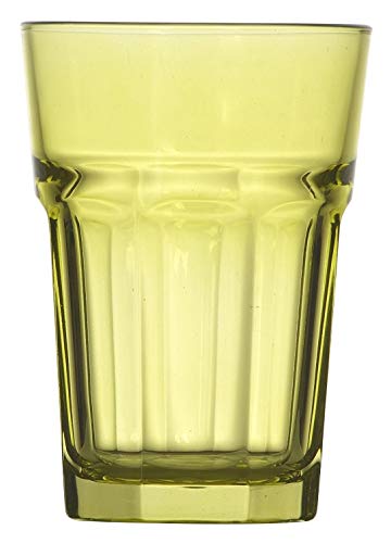 Topkapi 250.883 Longdrink – 6 Stück Miami Green Glas-Set XL-Gläser (36 cl) für Cocktail, Longdrink, Mojito, Saft, Wasser, Höhe ~12 cm von Topkapi
