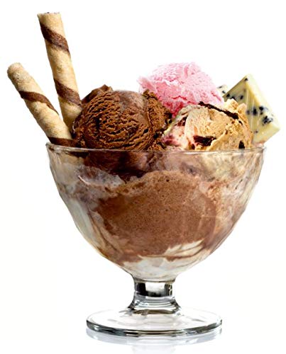 Topkapi Paradiso – 6 Stück Eisbecher, Eisschale, Dessertschale, Sorbet, Cocktail Gläser, Ice Cream Sundae, im transparentem Diamand-Look, ~ 380ml von Topkapi
